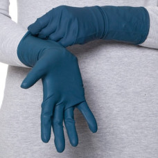 Нитриловые неопудренные перчатки с антибактериальным внутренним покрытием